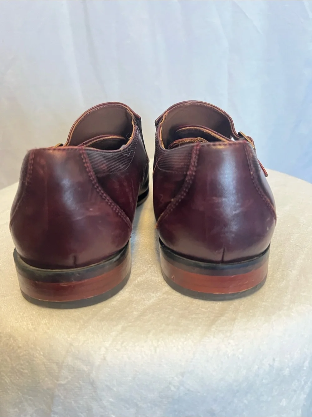 Florsheim Men’s Double Monk Strap Oxfords - Burgundy